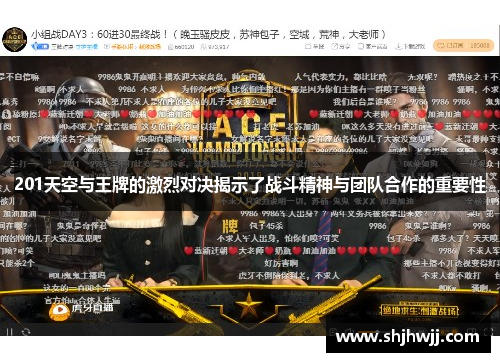201天空与王牌的激烈对决揭示了战斗精神与团队合作的重要性